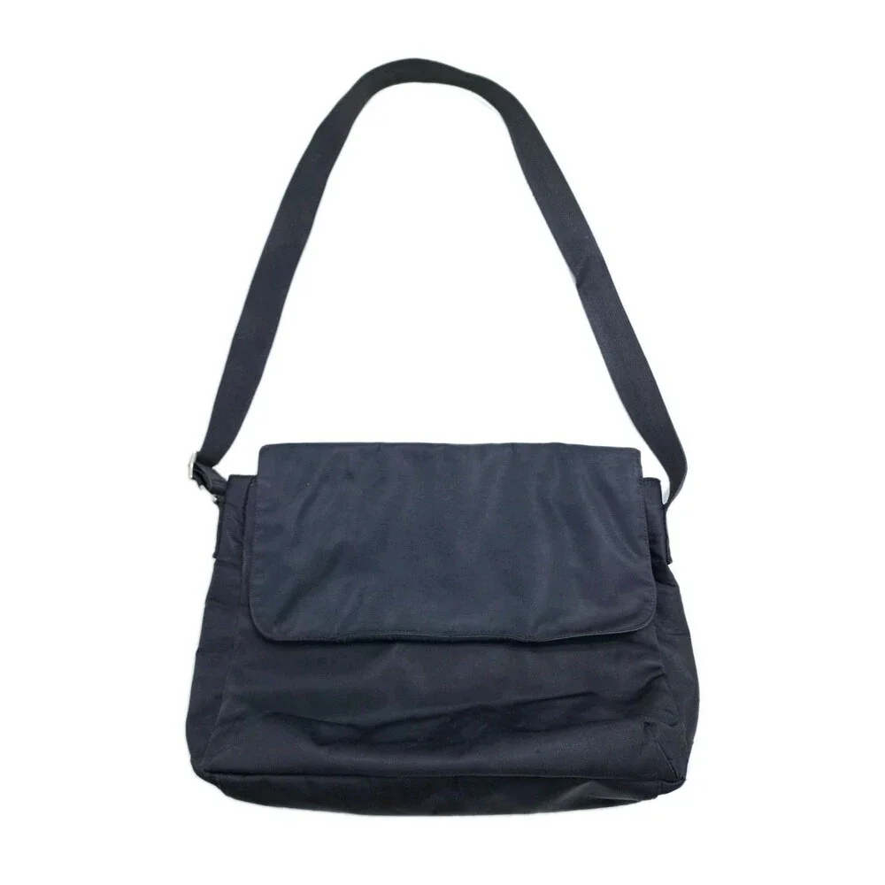 Gap Canvas Messenger Bag Black Shoulder Crossbody Vintage Y2K Basic